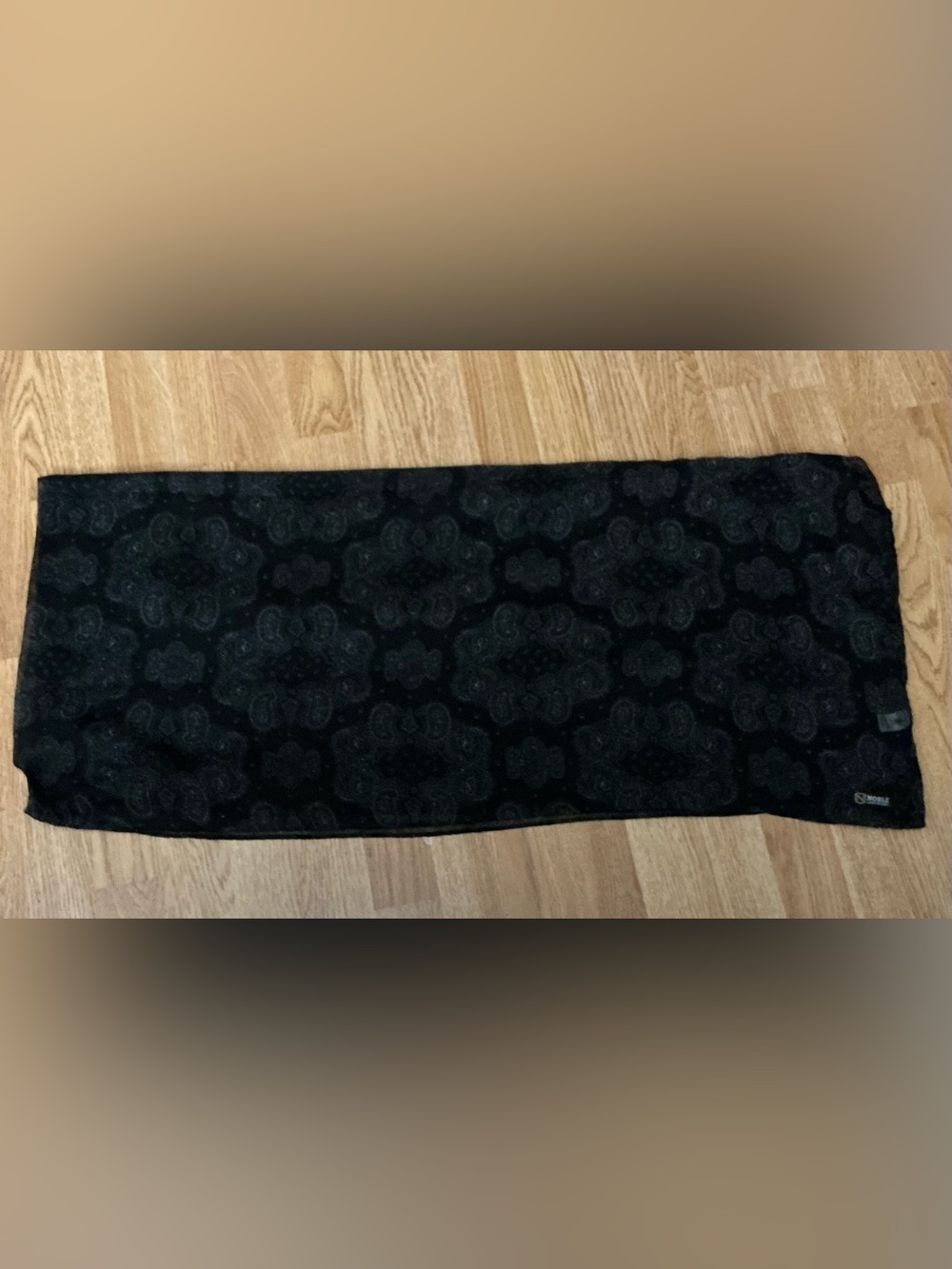 Classic Black Paisley Pattern Women's Scarf - Subtle Elegance - Noble Outfitters